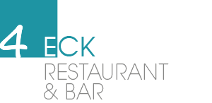 Logo 4Eck Restaurant in Garmisch-Partenkirchen, frische Küche, regionaler Einkauf, international gekocht.